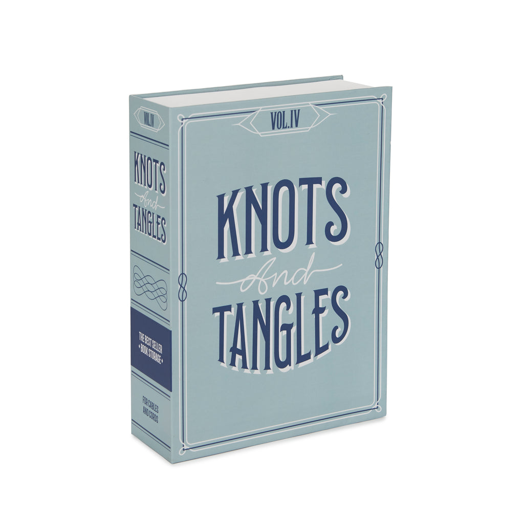 balvi-knots-and-tangles-bo-te-livre-rangement-turquoise image 1