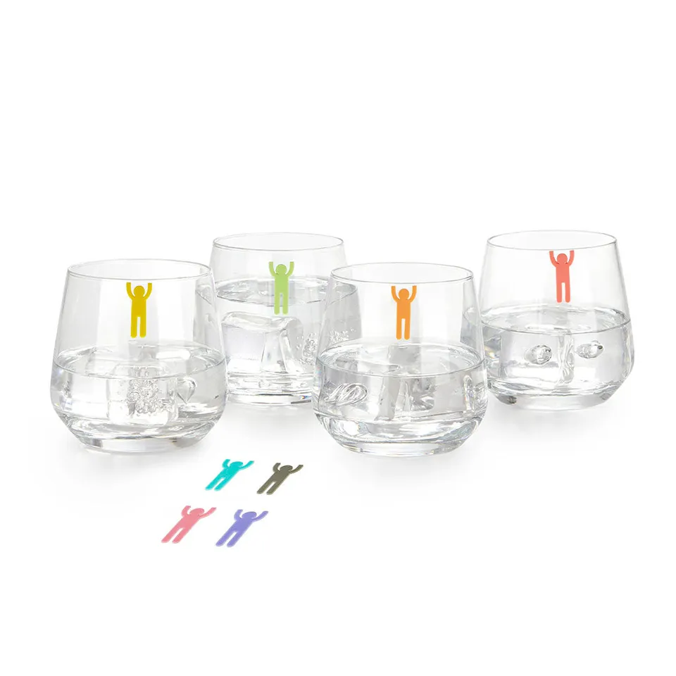 balvi-sticky-men-marque-verres-x6-couleurs image 1