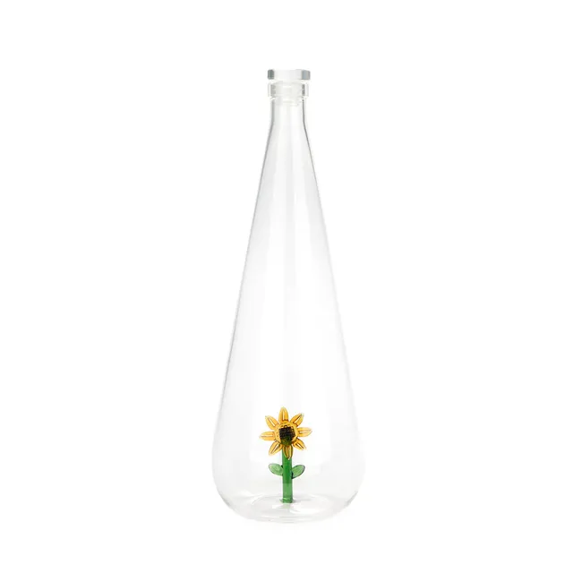 balvi-botanical-sunflower-bouteille-verre-tournesol-jaune image 1