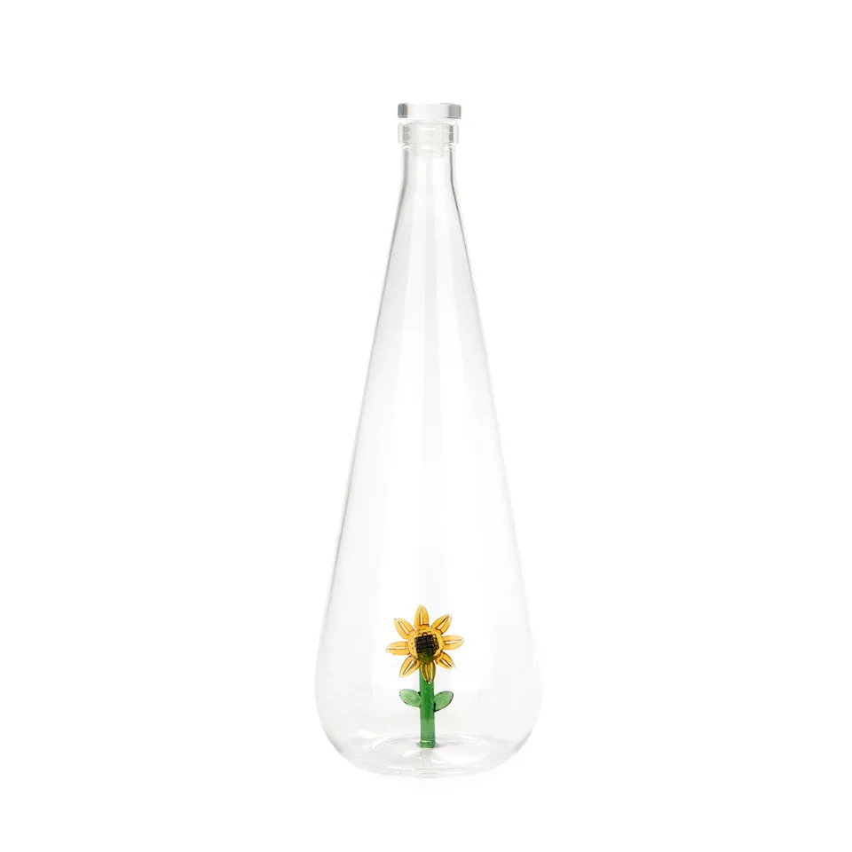 balvi-botanical-sunflower-bouteille-verre-tournesol-jaune image 1