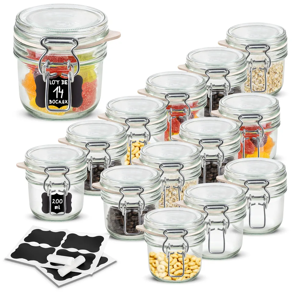 creative-home-bocaux-verre-herm-tiques-14x200-ml-pices image 1