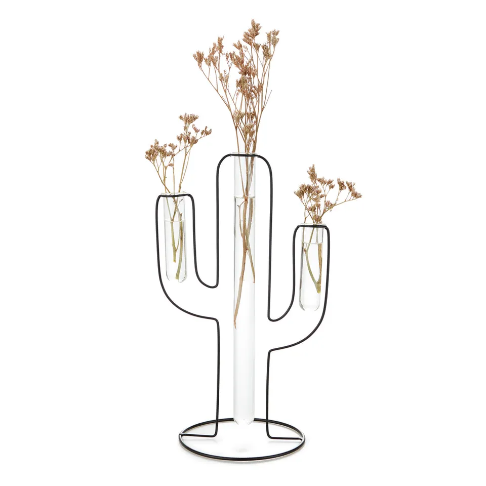 balvi-home-decor-cactus-silhouette-vase-m-tal-cactus image 1