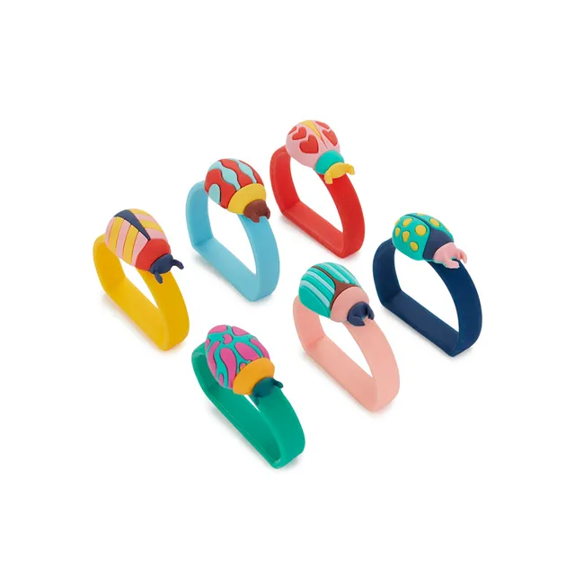 balvi-the-beetles-rond-serviette-scarab-e-lot-6-couleurs image 1