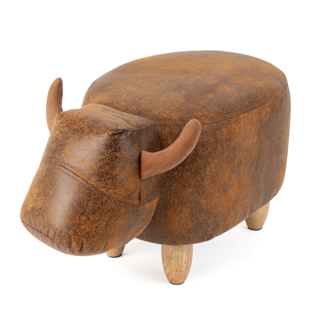 balvi-home-decor-la-vache-tabouret-vache-marron-similicuir image 1