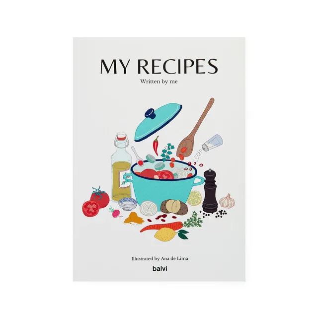 balvi-my-recipes-carnet-recettes-papier-multicolore image 1