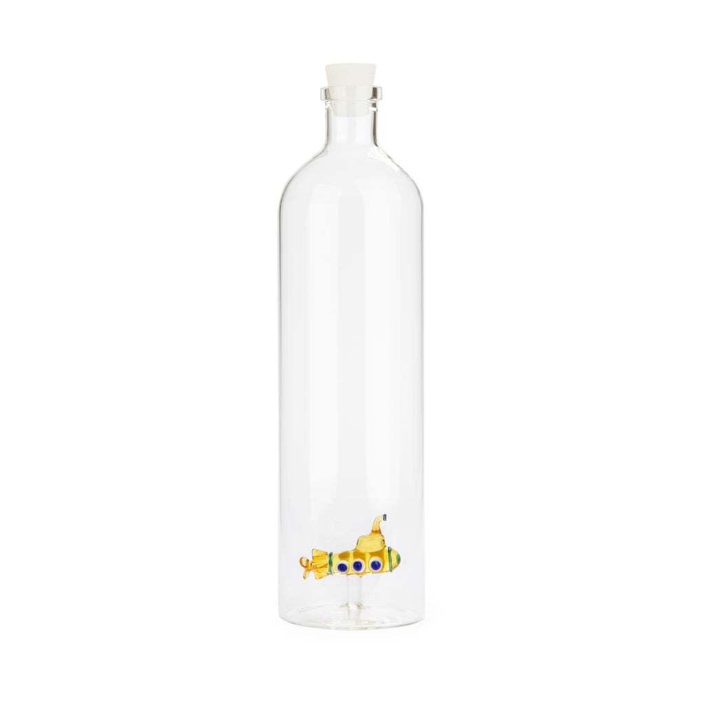 balvi-kitchen-atlantis-bouteille-sous-marin-jaune-verre image 1