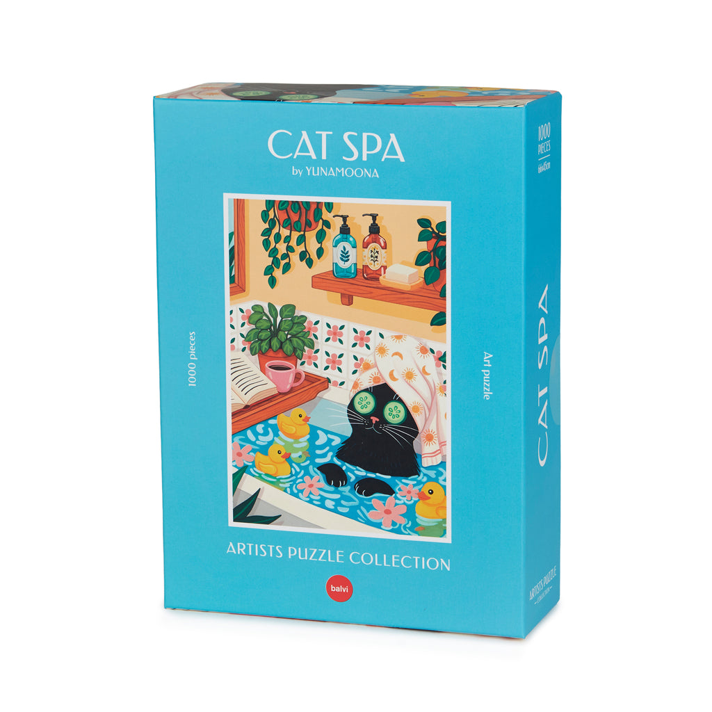balvi-cat-spa-puzzle-1000-pi-ces-chat-bain image 1