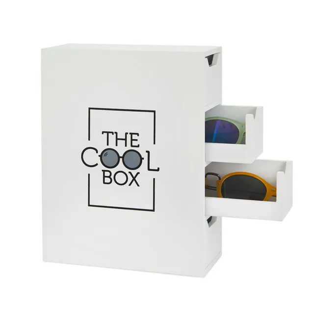 balvi-home-decor-the-cool-box-bo-te-lunettes-noire-4-tiroirs-feutrine image 1