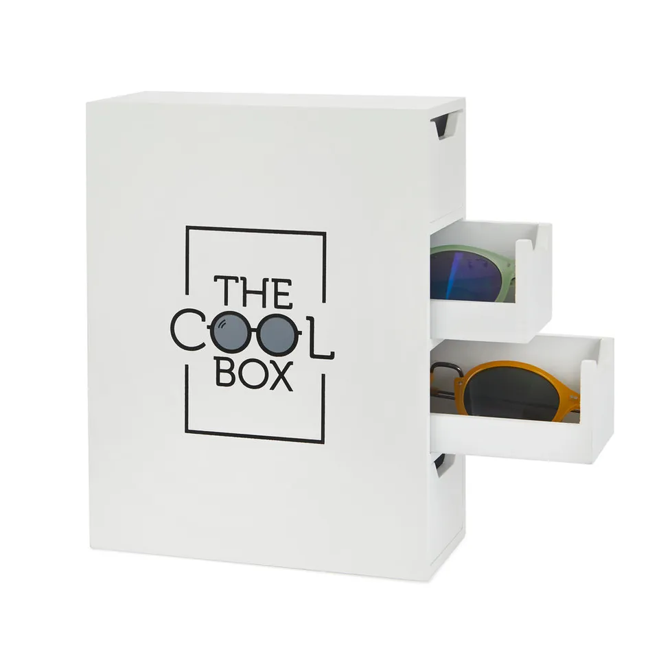 balvi-home-decor-the-cool-box-bo-te-lunettes-noire-4-tiroirs-feutrine image 1