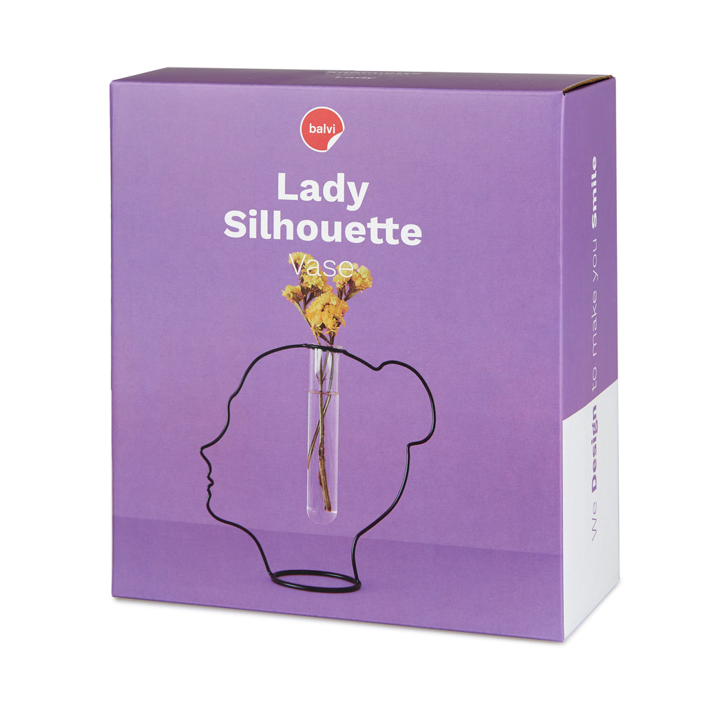 balvi-lady-silhouette-vase-t-te-femme-noir-verre image 4