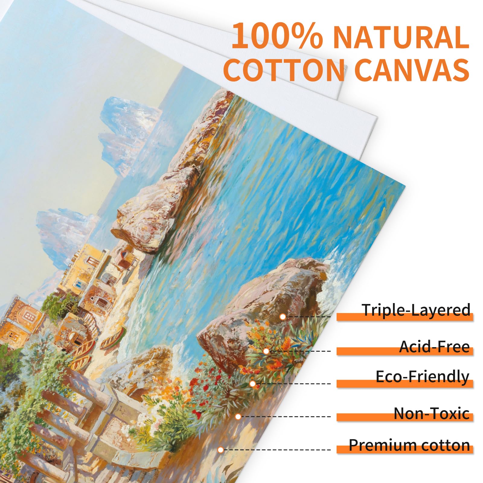 ordeluxe-toile-30x30-cm-coton-lot-10-pour-acrylique image 3