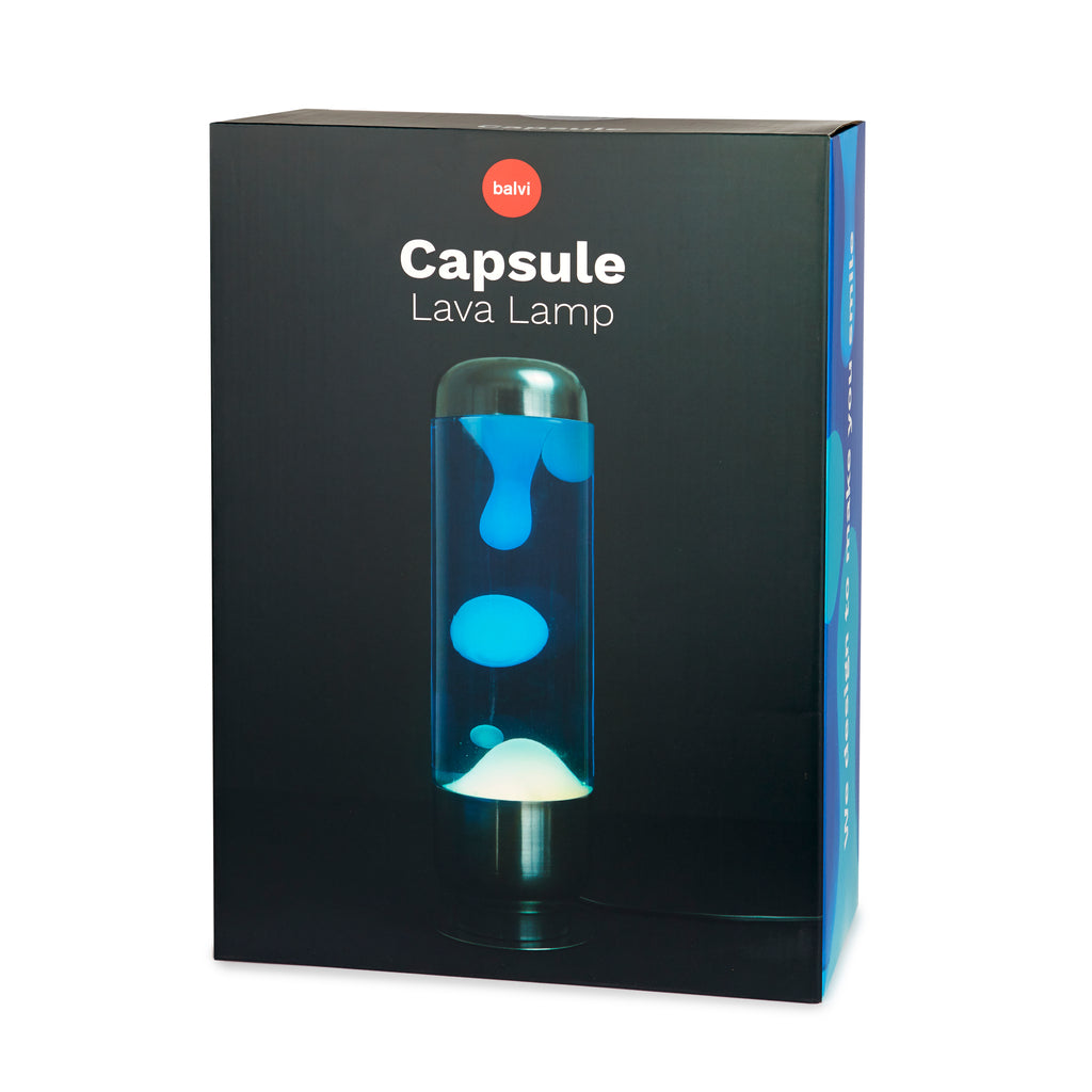 balvi-capsule-lampe-lave-bleue-aluminium-verre image 5