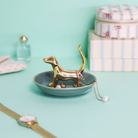 balvi-home-decor-bassotto-porte-bijoux-teckel-porcelaine-grise image 2