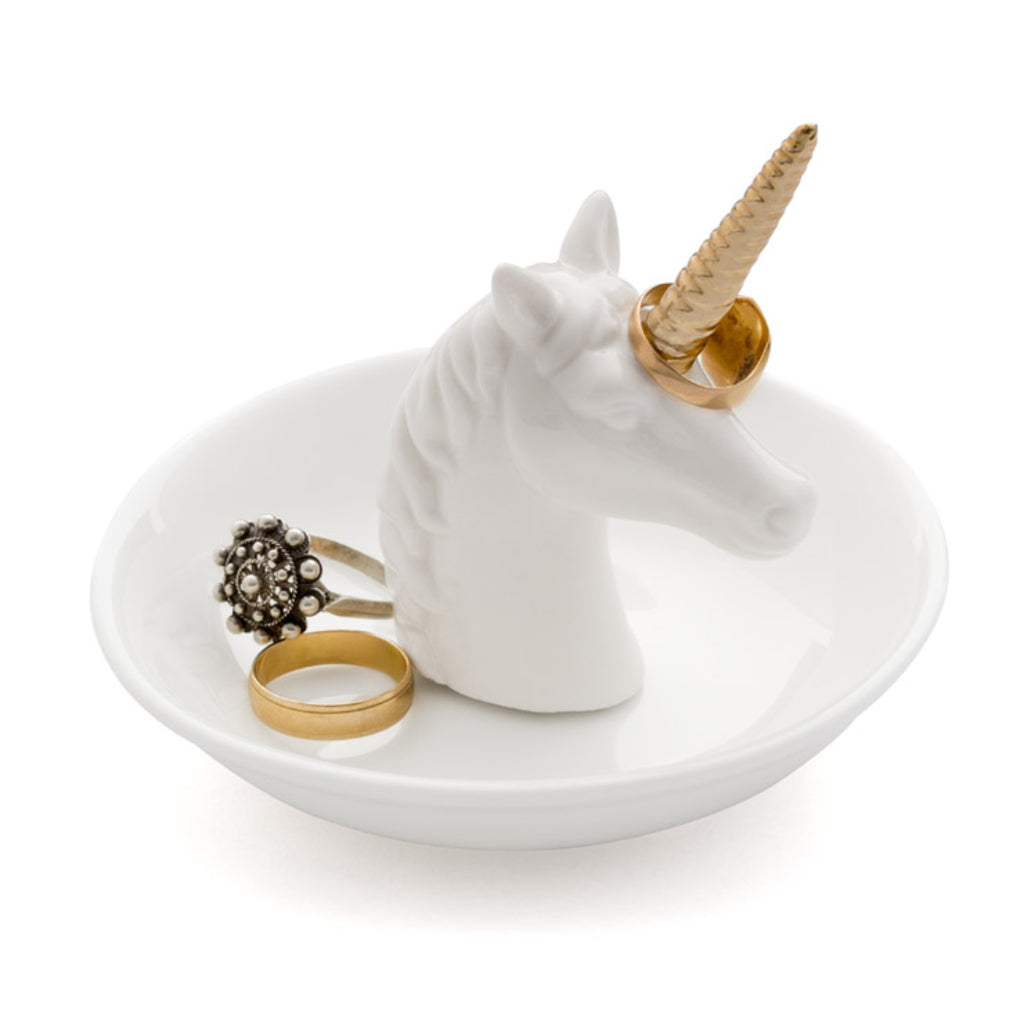 balvi-licorne-porte-bague-porcelaine-blanche image 1