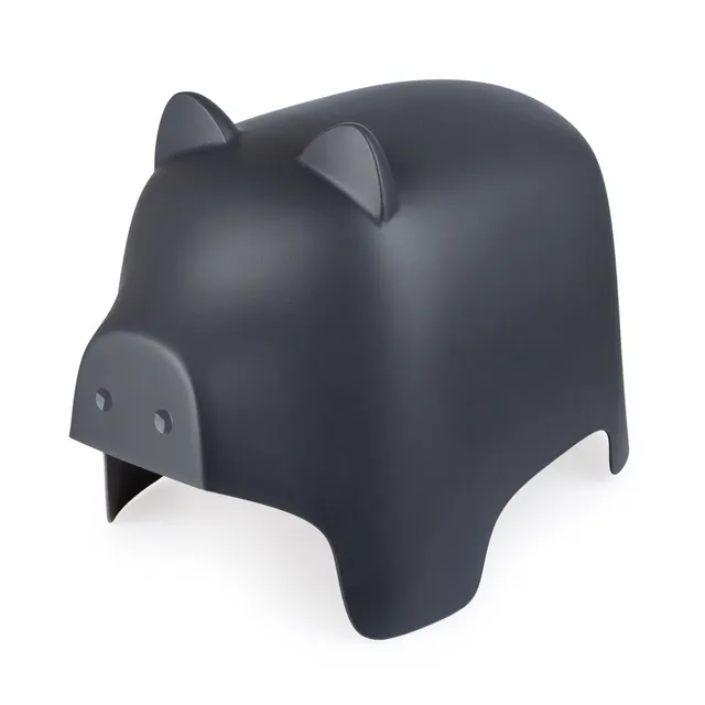 balvi-home-decor-piggy-tabouret-cochon-gris-plastique-d-appoint image 1