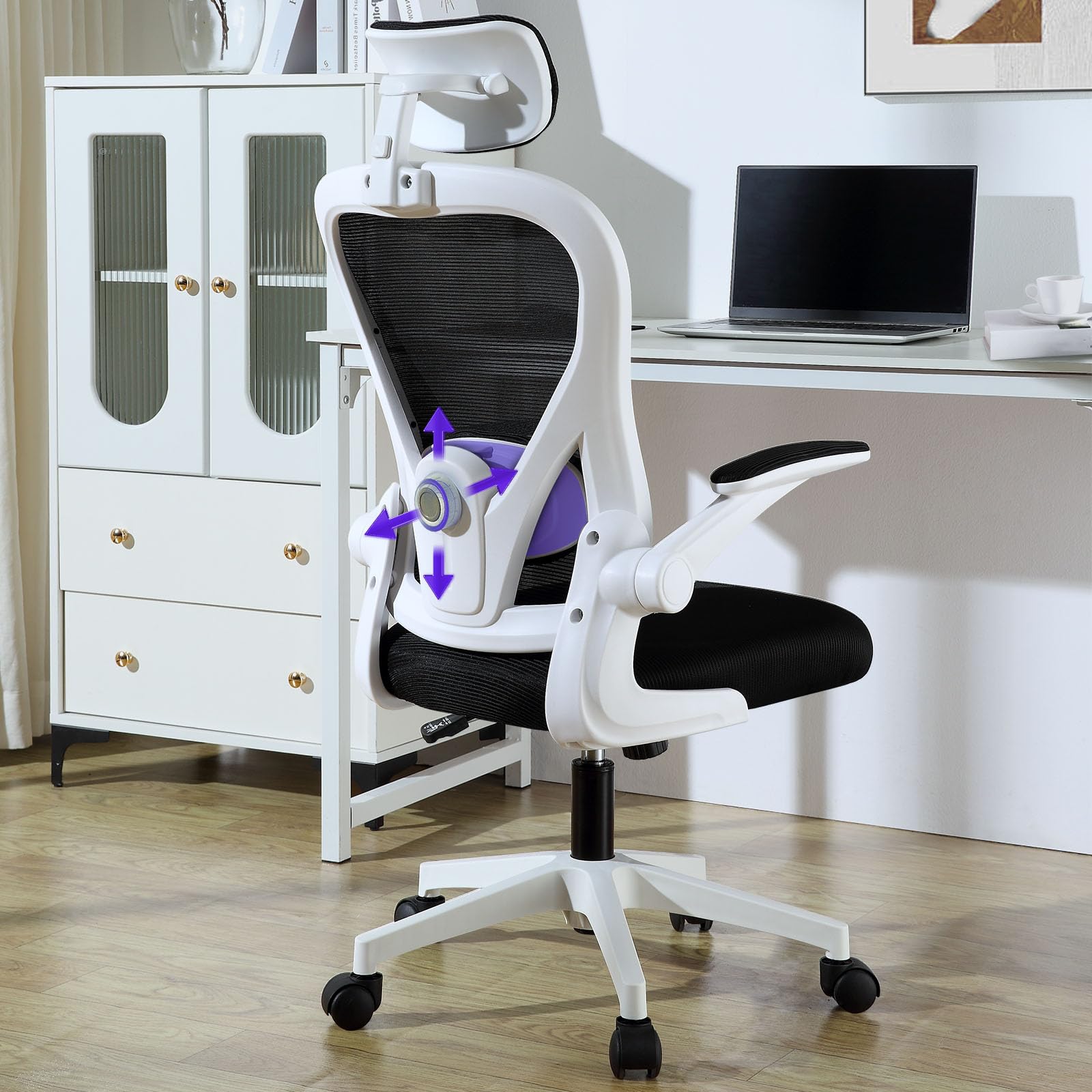 ordeluxe-chaise-bureau-ergonomique-maille-appuie-t-te-120kg image 2
