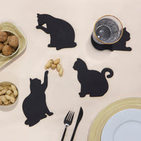 balvi-kitchen-cat-coasters-dessous-de-verre-chat-noir-x4 image 2