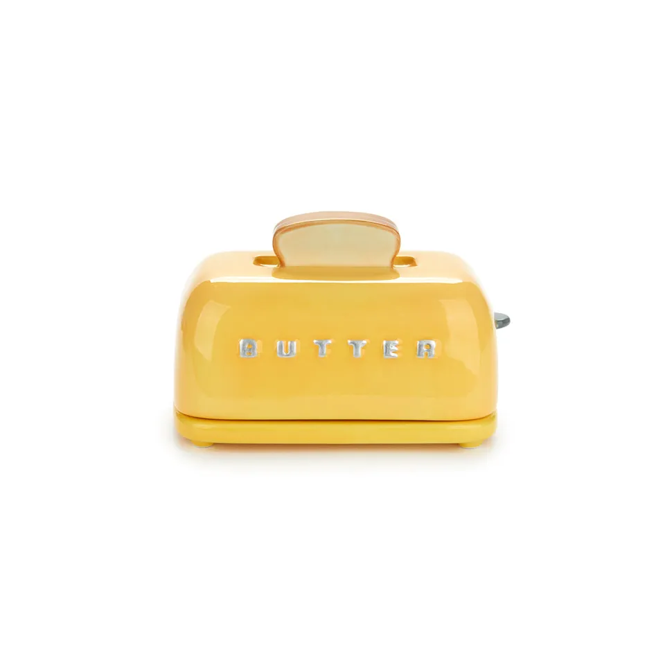 balvi-toasty-beurrier-c-ramique-jaune-125-g-r-tro image 1