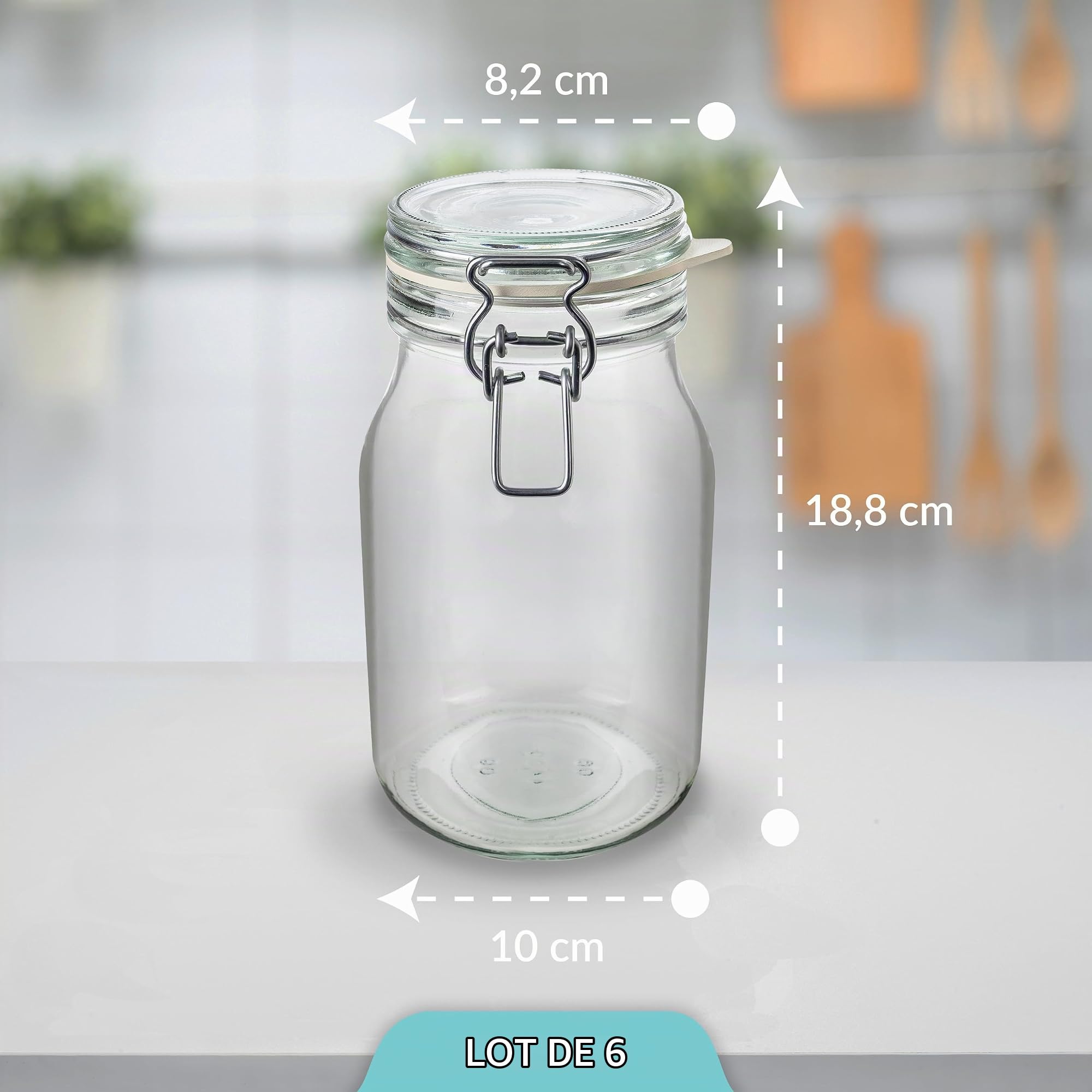 creative-home-bocaux-en-verre-herm-tiques-bocal-1l-lot-6-herm-tique image 5