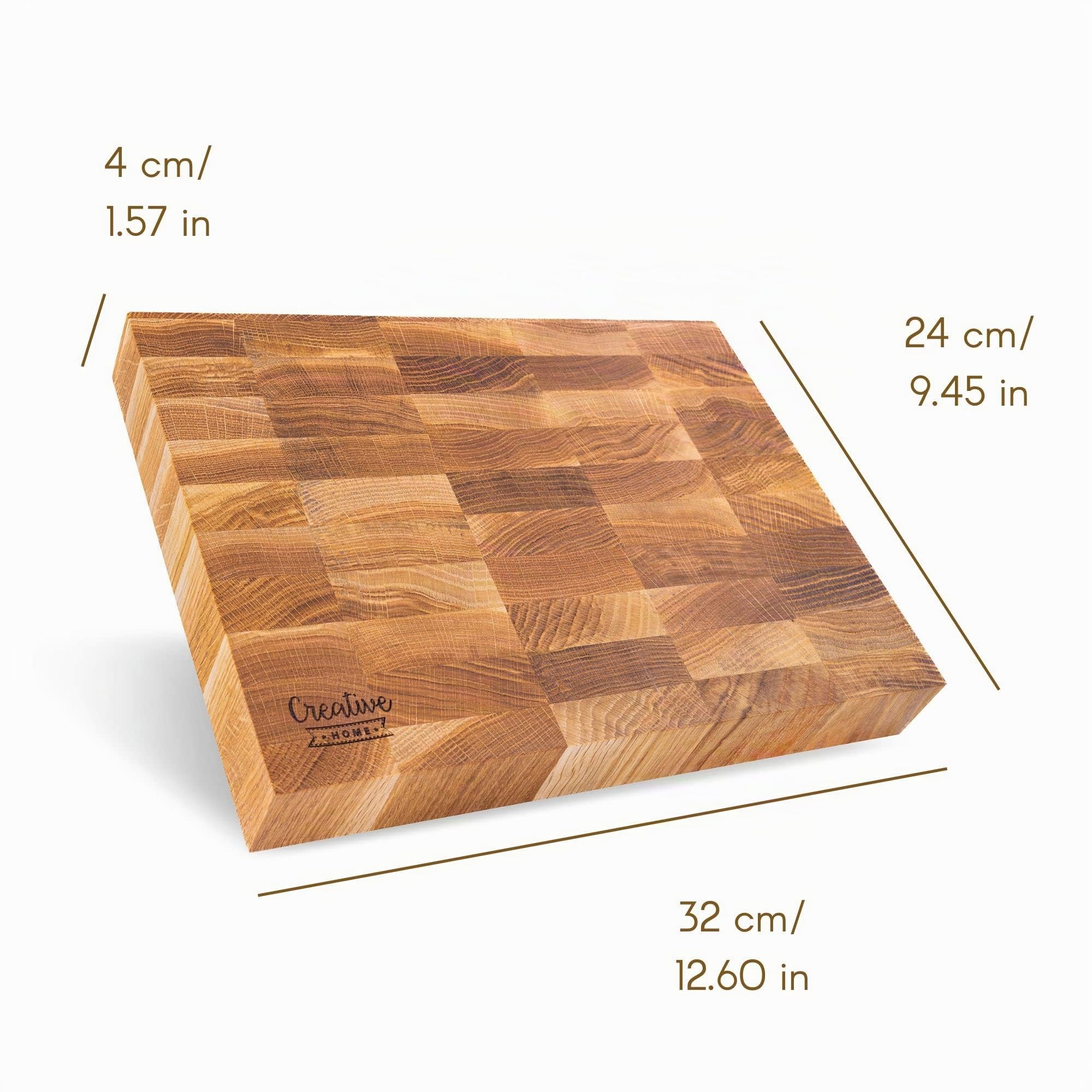 creative-home-grande-planche-d-couper-bois-32x24x4-cm-h-tre image 2