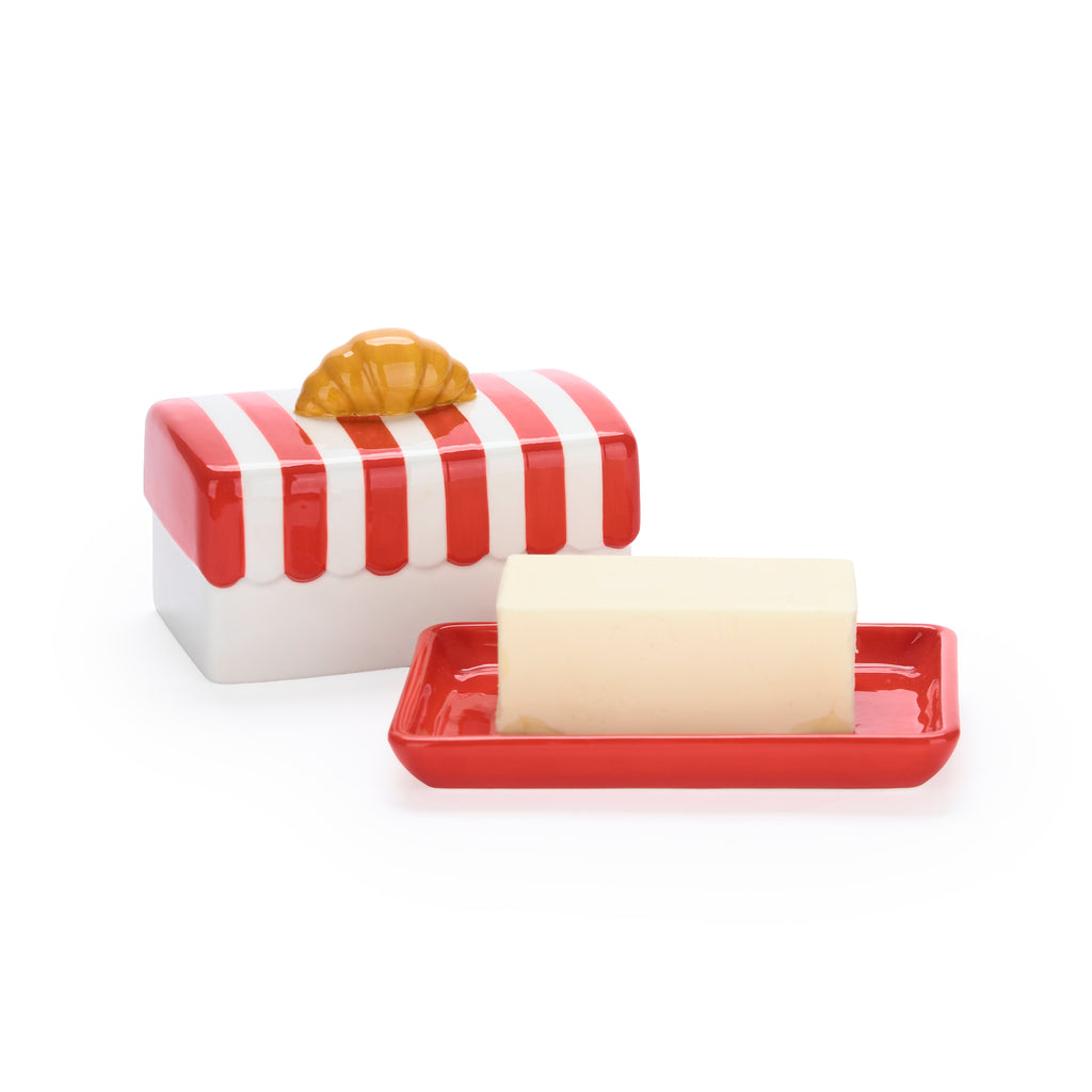 balvi-kitchen-table-croissant-beurrier-c-ramique-rouge-250-g image 5