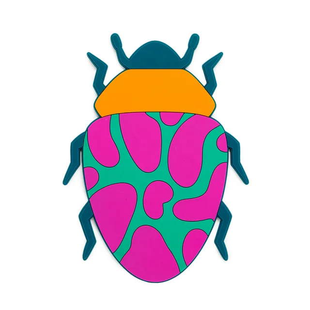 balvi-kitchen-beetles-dessous-de-plat-plastique-orange image 1