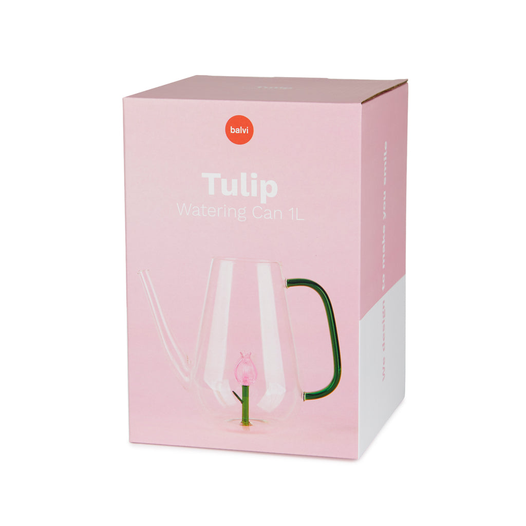 balvi-home-decor-botanical-tulip-arrosoir-verre-rose image 5