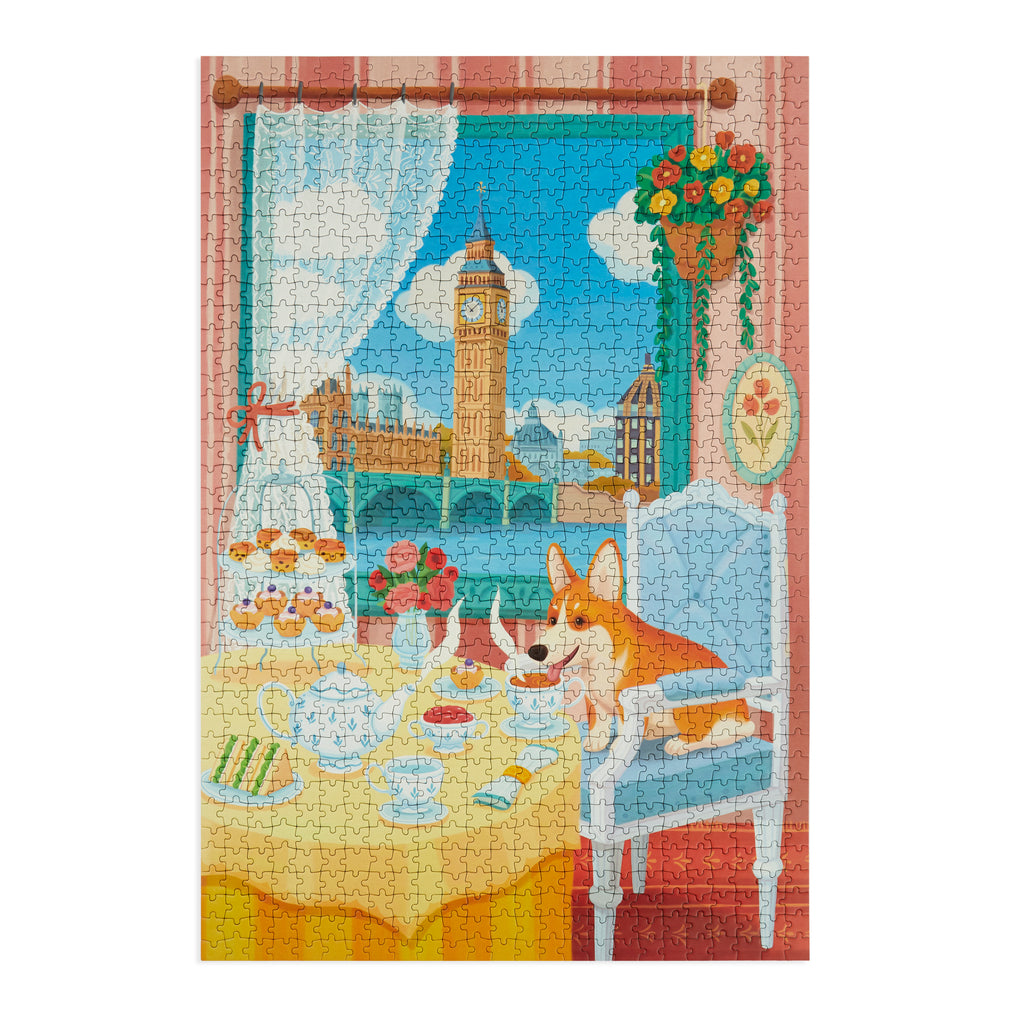 balvi-tea-time-in-london-puzzle-1000-pi-ces-chien image 2