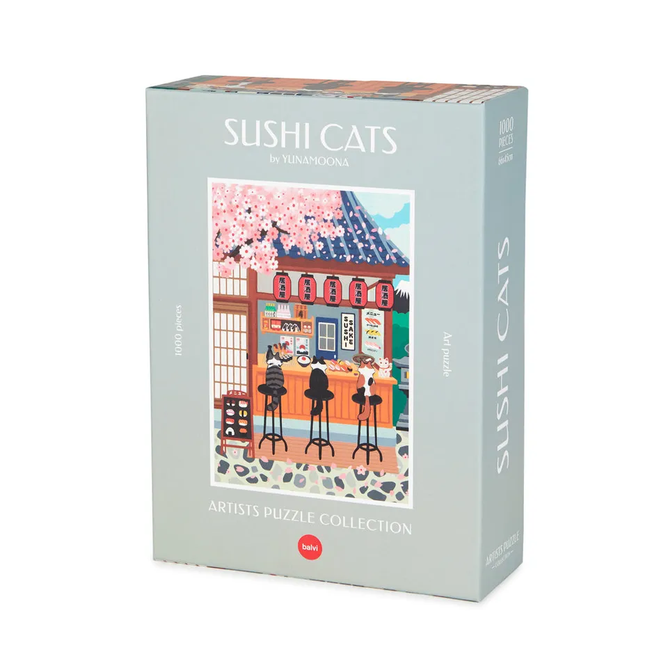 balvi-sushi-cats-puzzle-1000-pi-ces-chats-sushi image 1