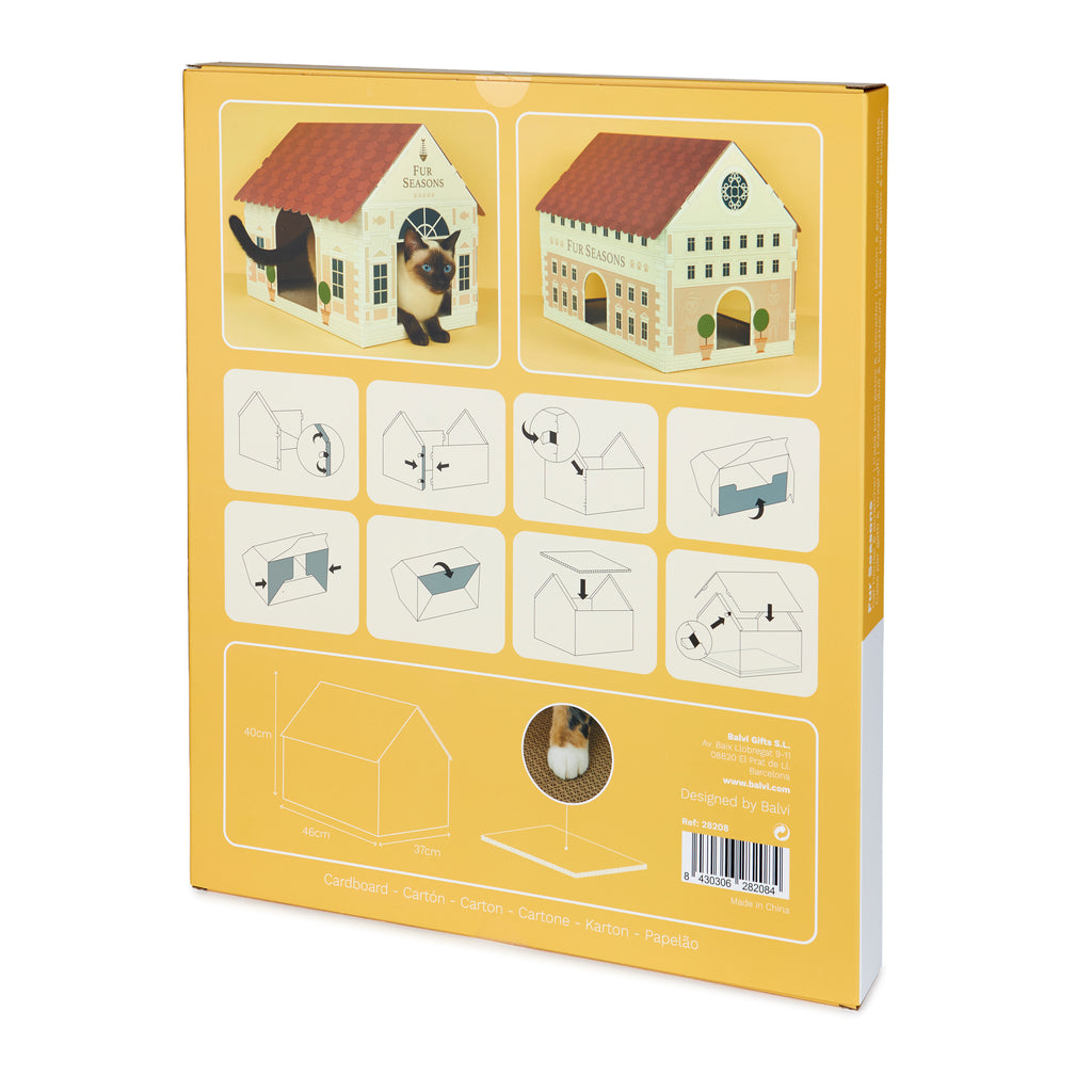 balvi-lifestyle-fur-seasons-maison-chat-griffoir-beige image 5