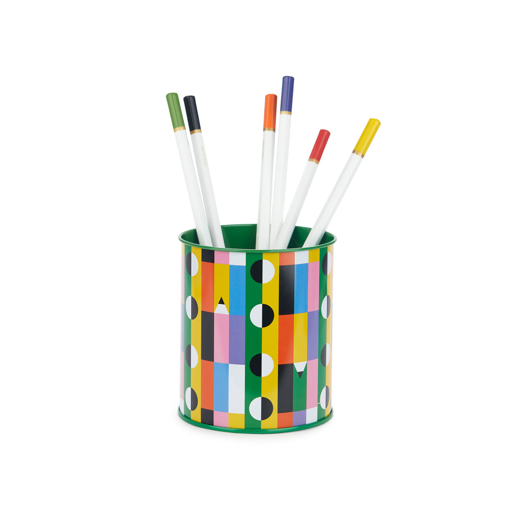 balvi-los-pepes-pot-crayons-vert-m-tal-r-tro image 1