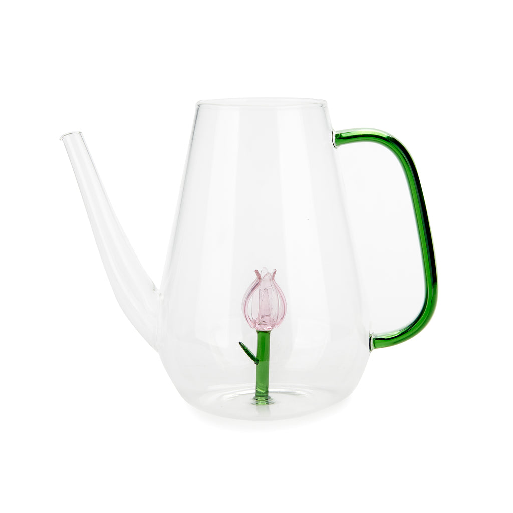 balvi-home-decor-botanical-tulip-arrosoir-verre-rose image 1