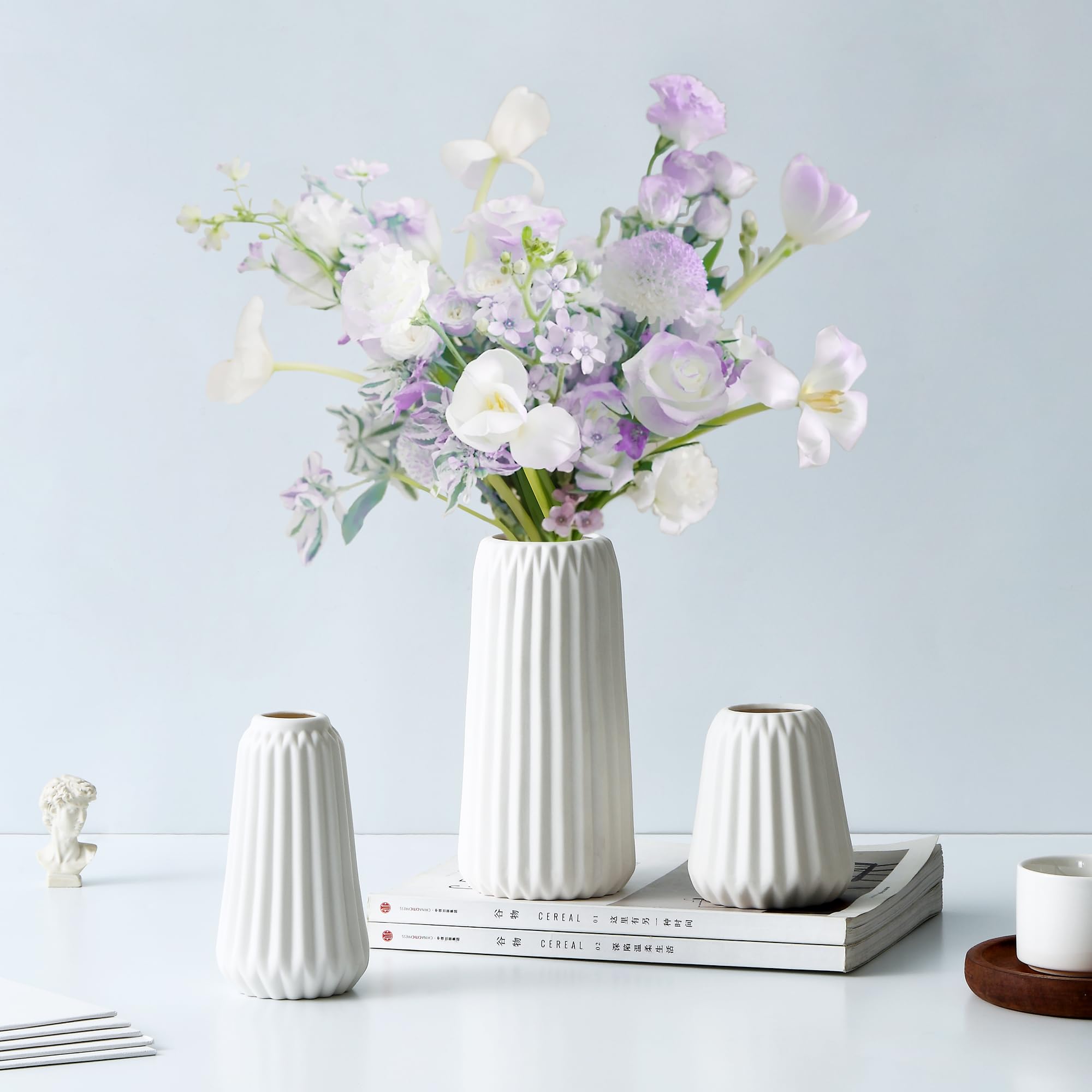 ordeluxe-d-coration-maison-set-3-vases-c-ramique-blancs image 8