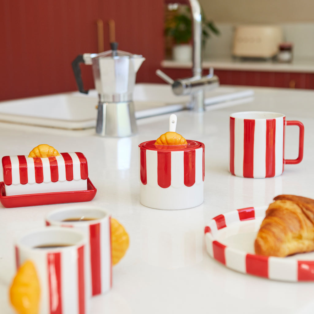 balvi-croissant-sucrier-c-ramique-rouge-avec-cuill-re image 3