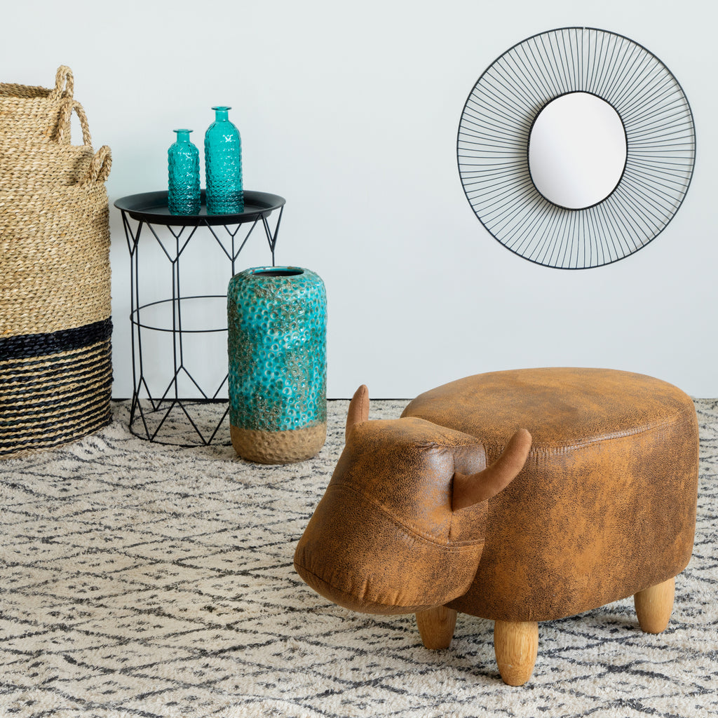 balvi-home-decor-la-vache-tabouret-vache-marron-similicuir image 3