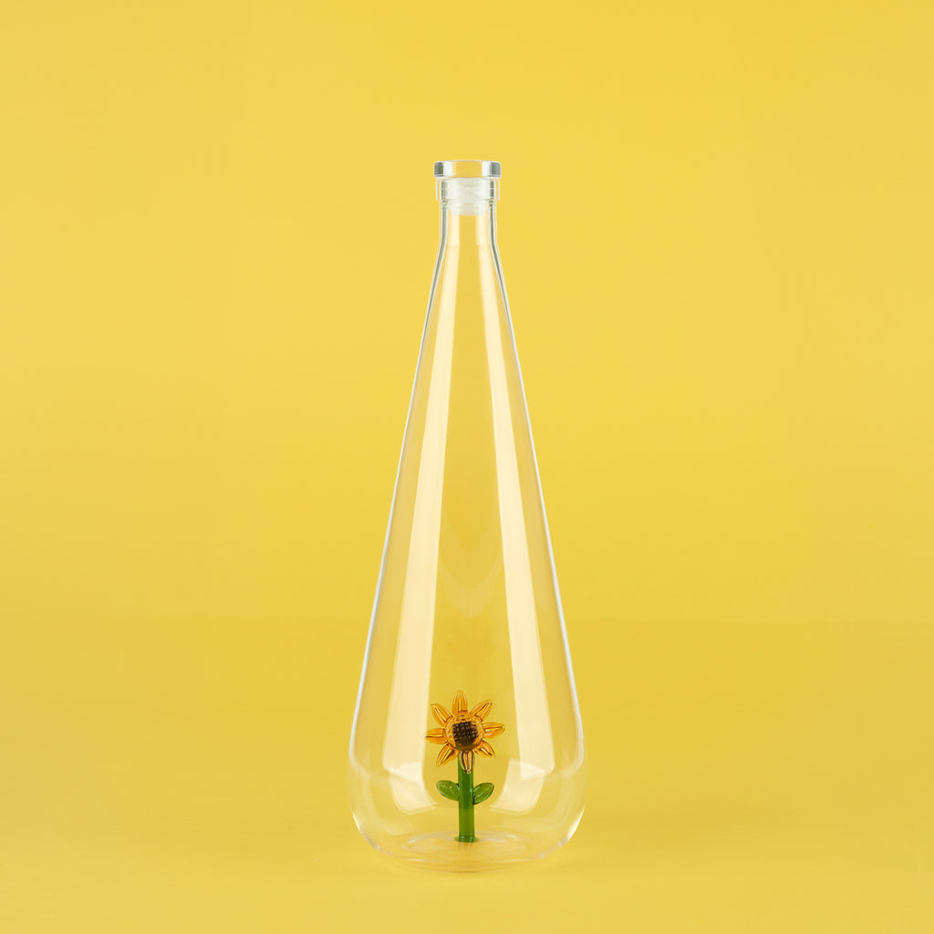 balvi-botanical-sunflower-bouteille-verre-tournesol-jaune image 2