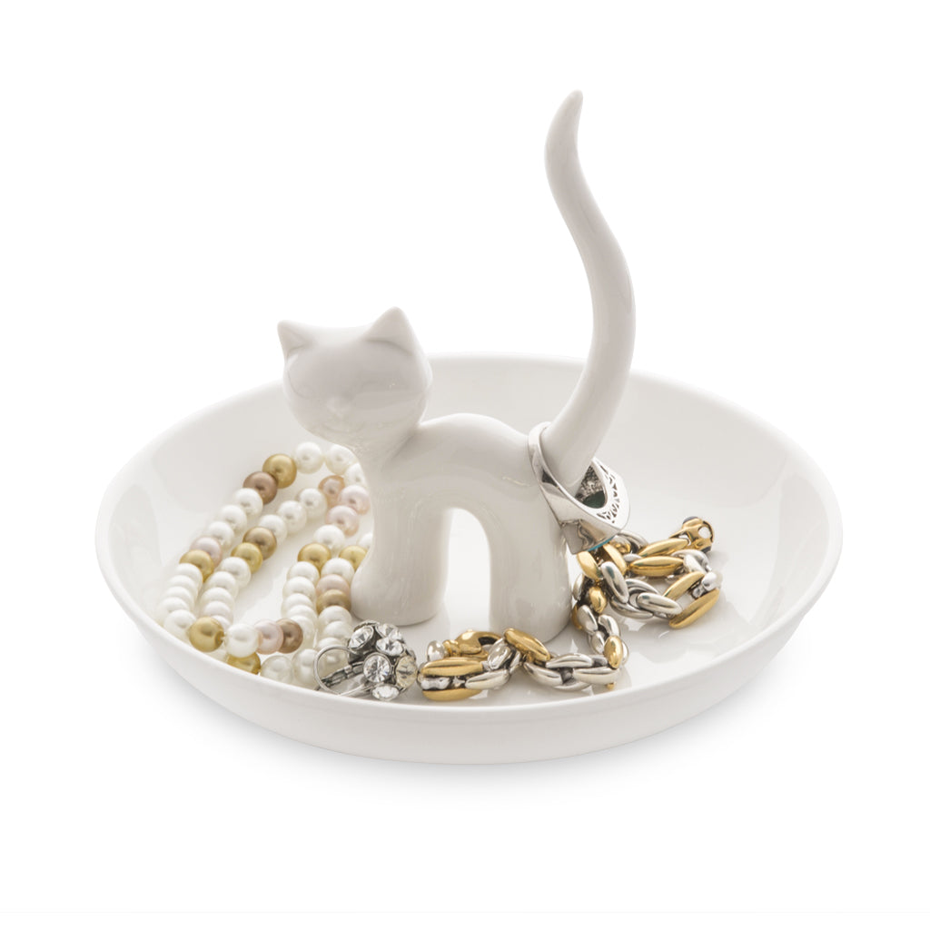 balvi-home-decor-gatto-xl-porte-bijoux-chat-porcelaine-blanche image 1