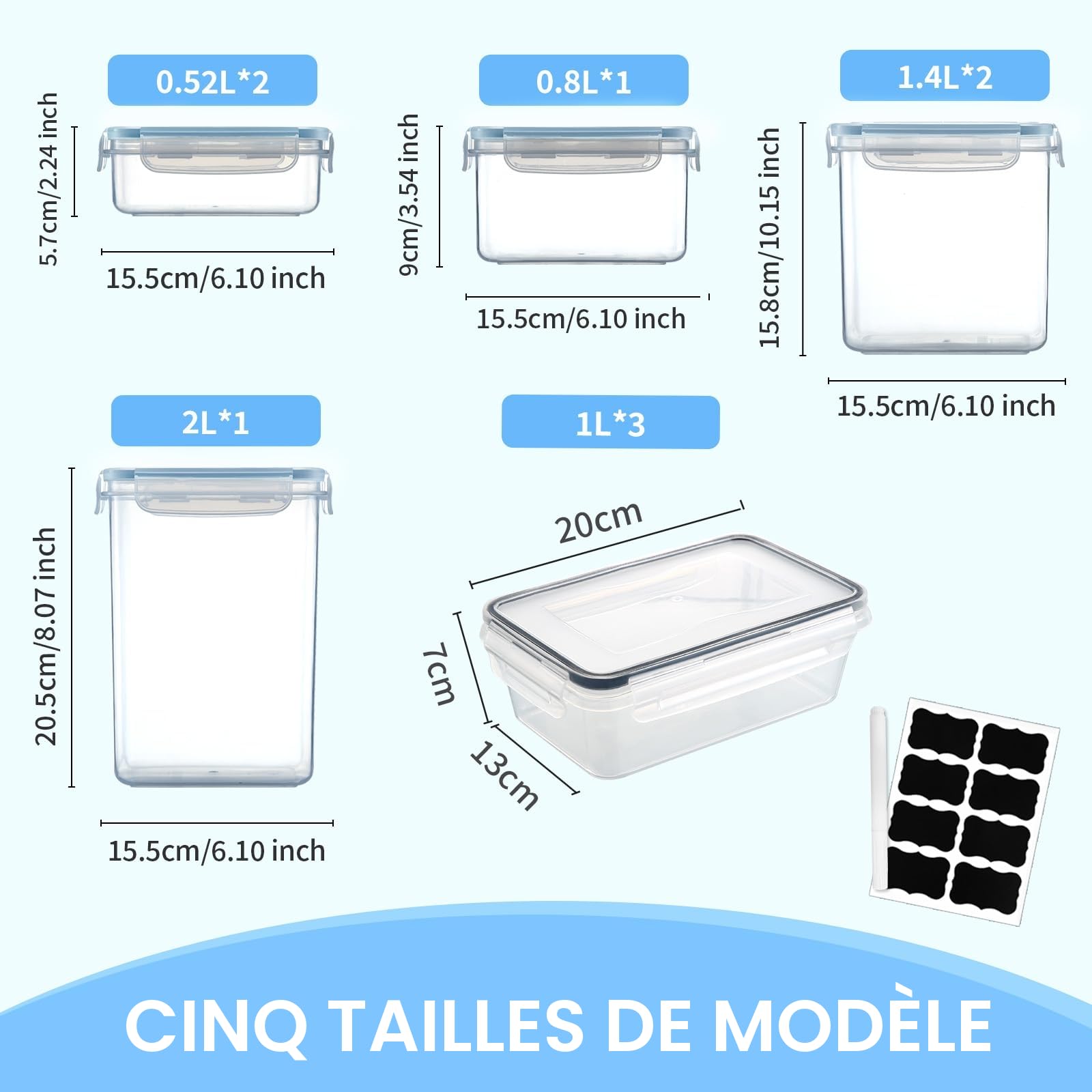 ordeluxe-bocal-rangement-8pcs-2m3f3-bo-te-plastique-lot-8 image 2