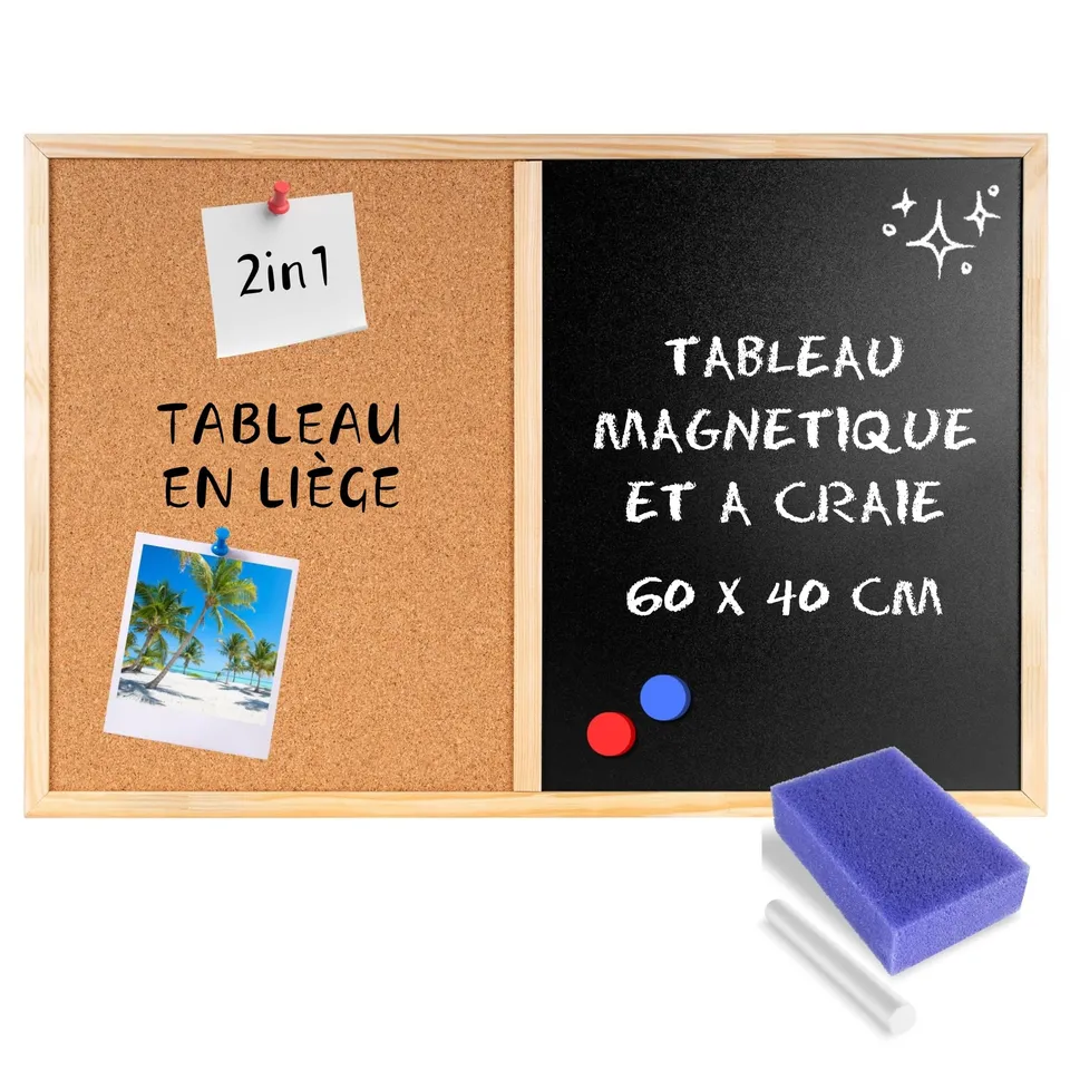 creative-home-tableau-li-ge-mural-magn-tique-60x40-cm-2-en-1 image 1