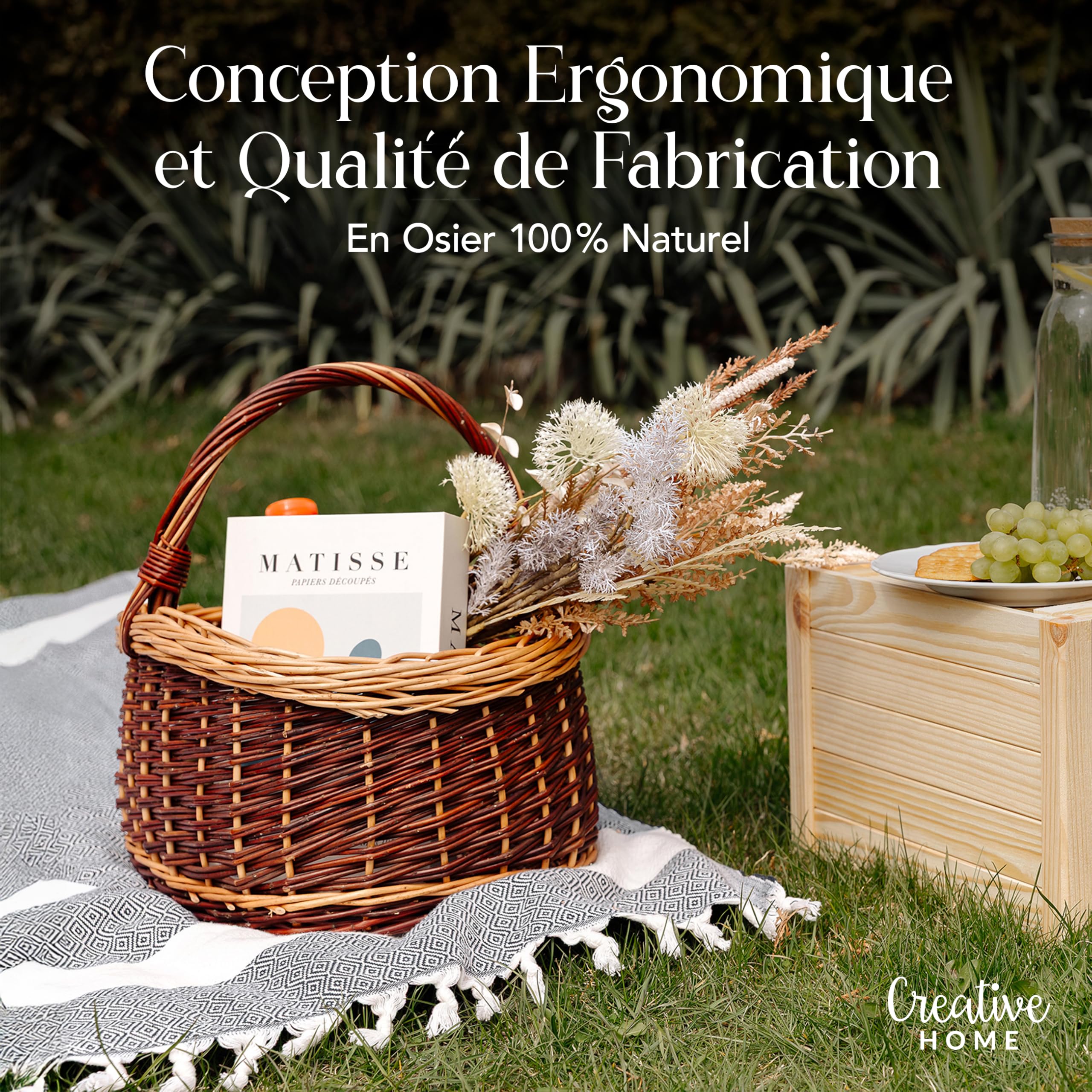 creative-home-paniers-osier-panier-pique-nique-43x33x40-marron image 6