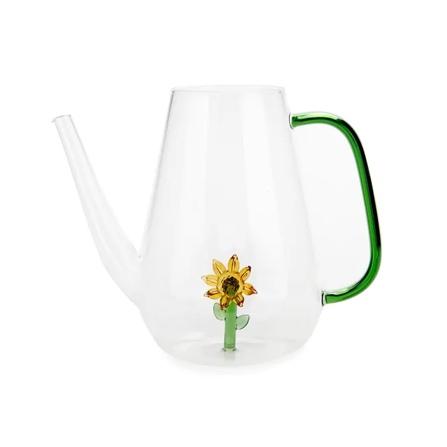 balvi-home-decor-botanical-sunflower-arrosoir-verre-jaune image 1