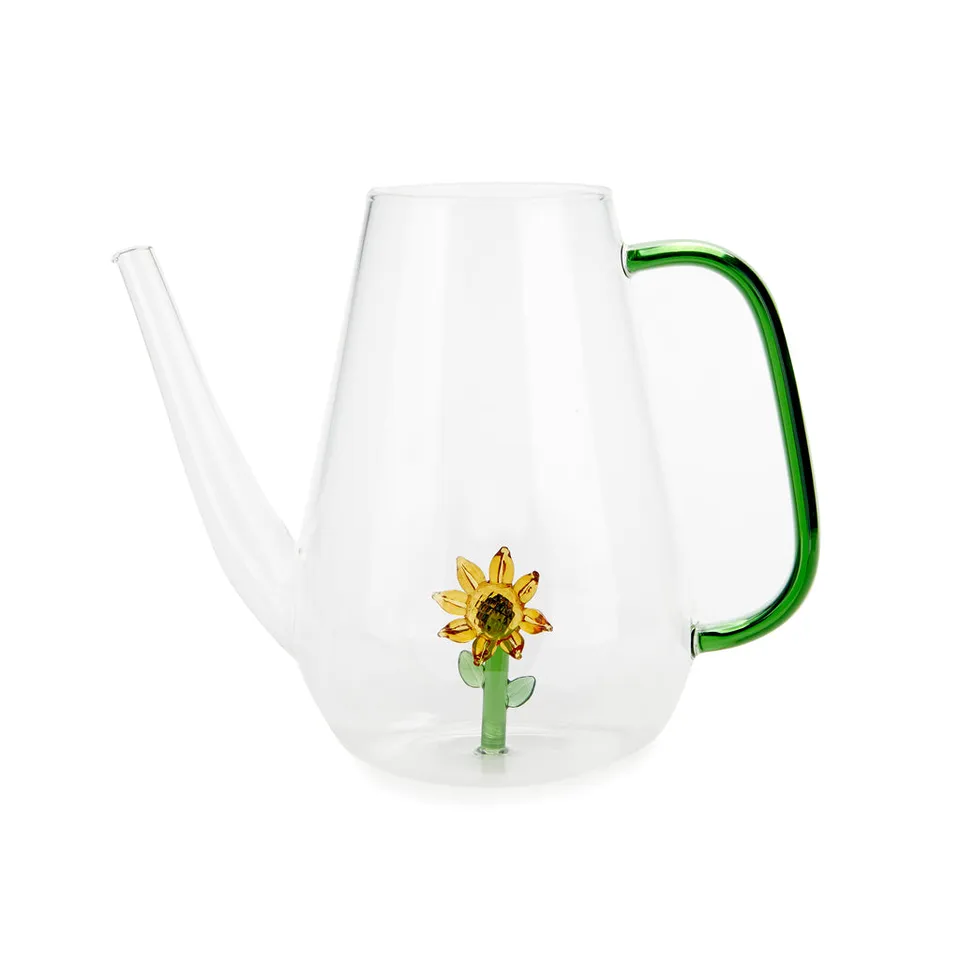 balvi-home-decor-botanical-sunflower-arrosoir-verre-jaune image 1
