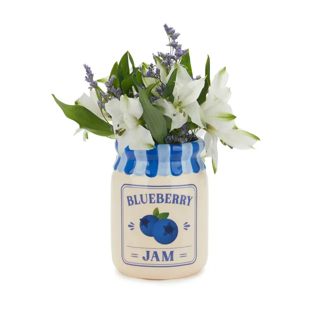 balvi-home-decor-blueberry-jam-mini-vase-pot-confiture-myrtille image 1