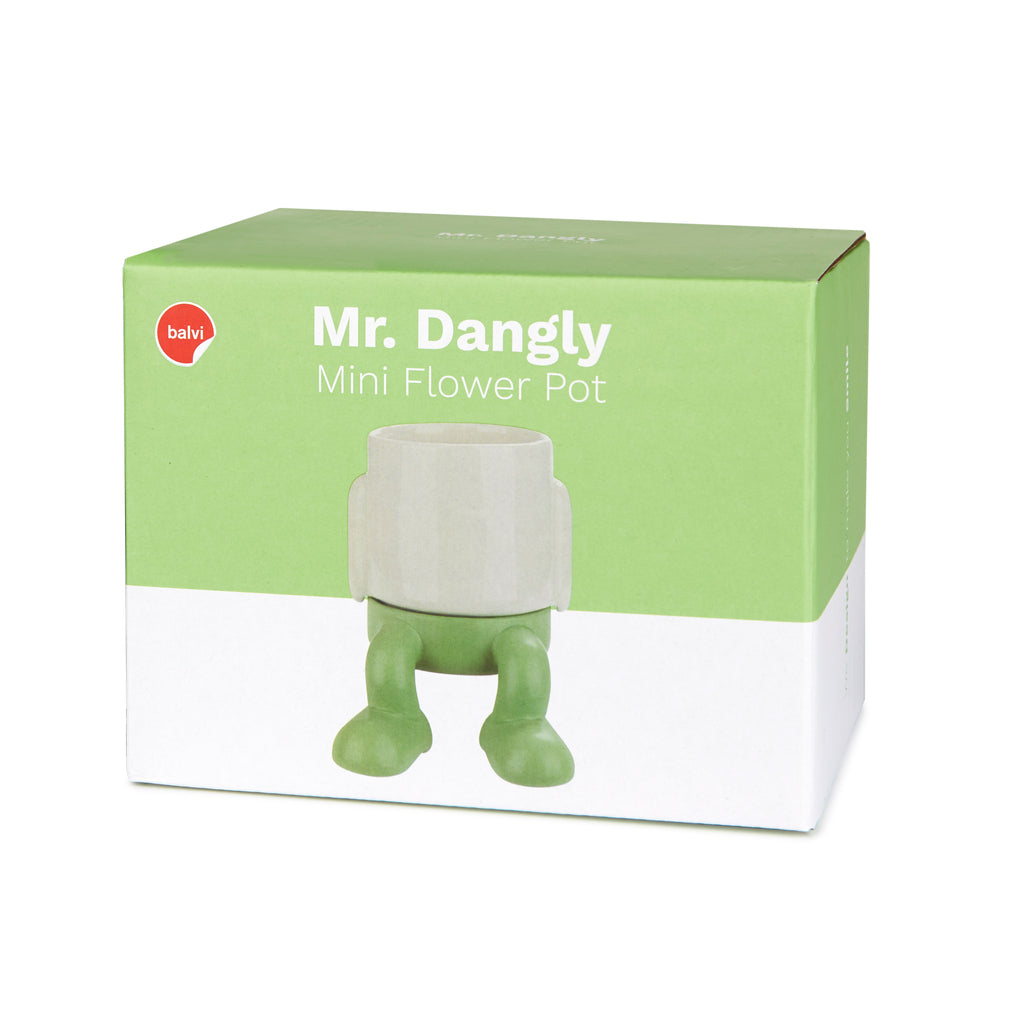 balvi-mr-dangly-mini-pot-plante-c-ramique-vert-jambes image 4