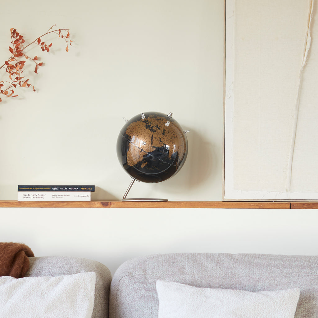 balvi-home-decor-globe-antique-magn-tique-marron-m-tal-12-aimants image 2