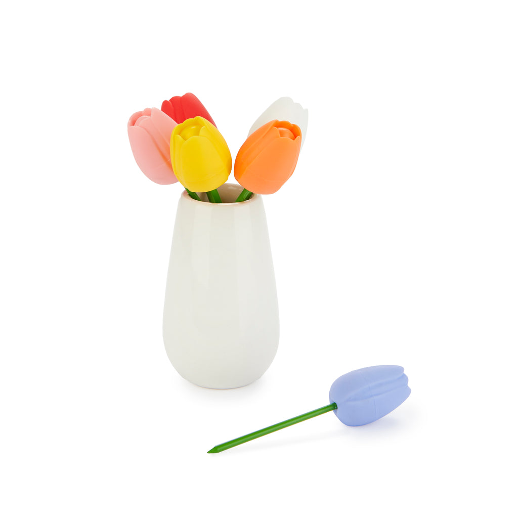 balvi-tulip-fourchettes-ap-ritif-6-vase-c-ramique image 1