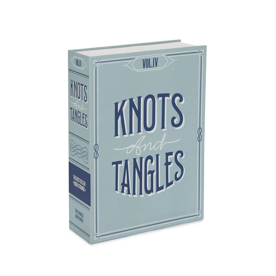 balvi-knots-and-tangles-bo-te-livre-rangement-turquoise image 1