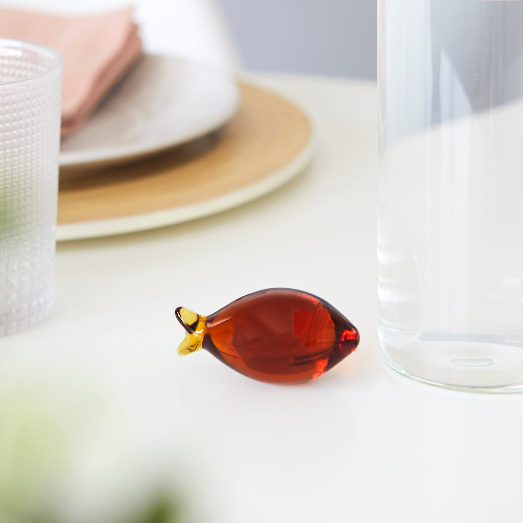 balvi-kitchen-gourami-bouteille-verre-orange-bouchon-poisson image 5