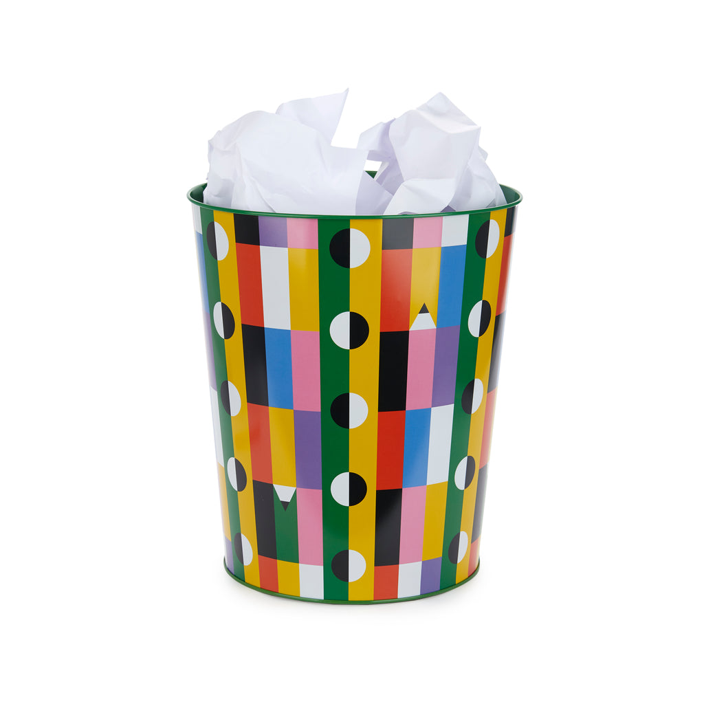 balvi-desk-los-pepes-corbeille-papier-m-tal-verte image 1