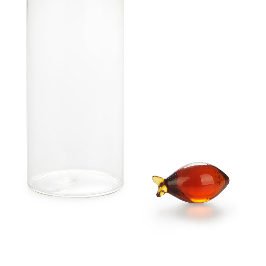 balvi-kitchen-gourami-bouteille-verre-orange-bouchon-poisson image 7